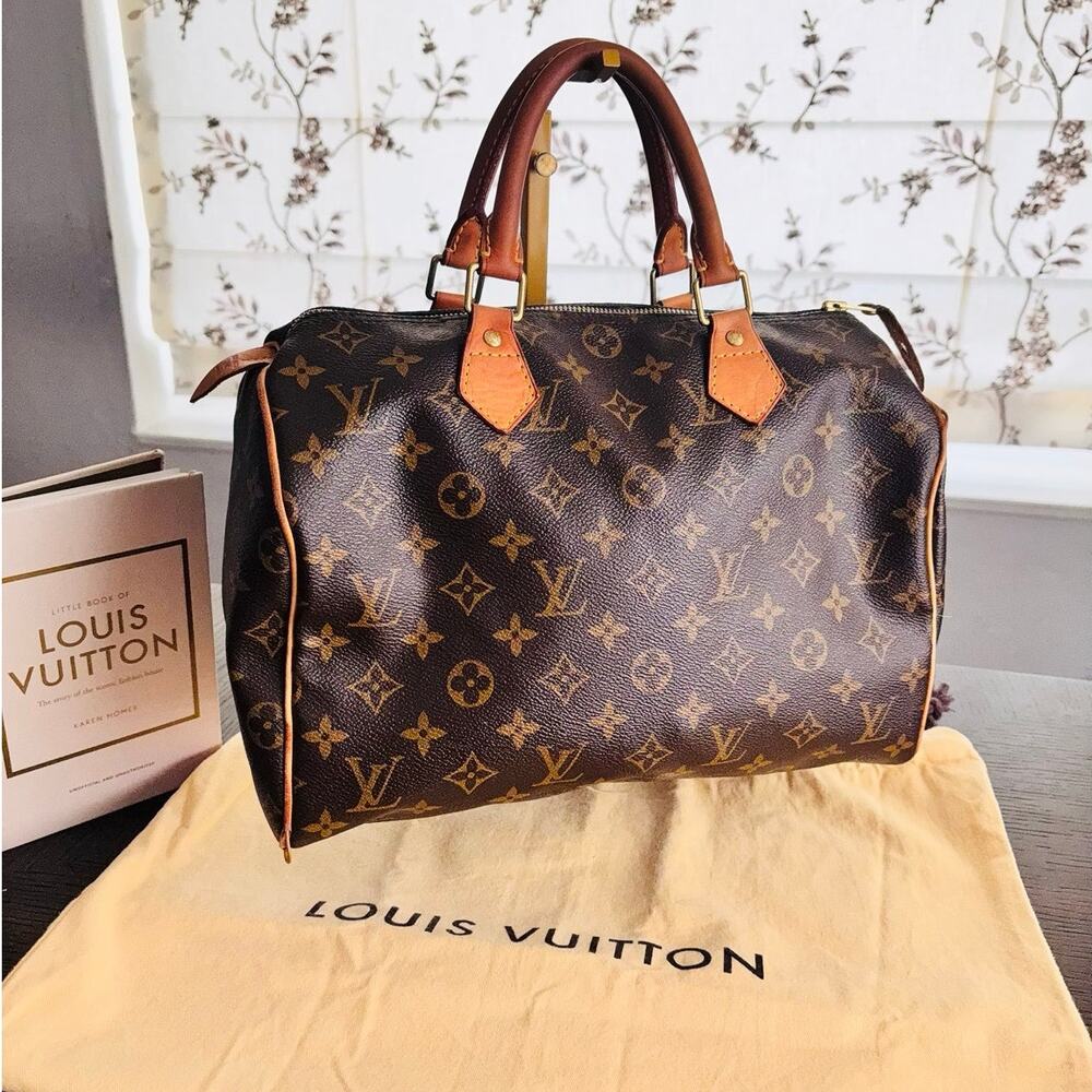 Louis Vuitton Speedy 30 Monogram Canvas Vintage 2007 Handbag SD4097 Dust Bag